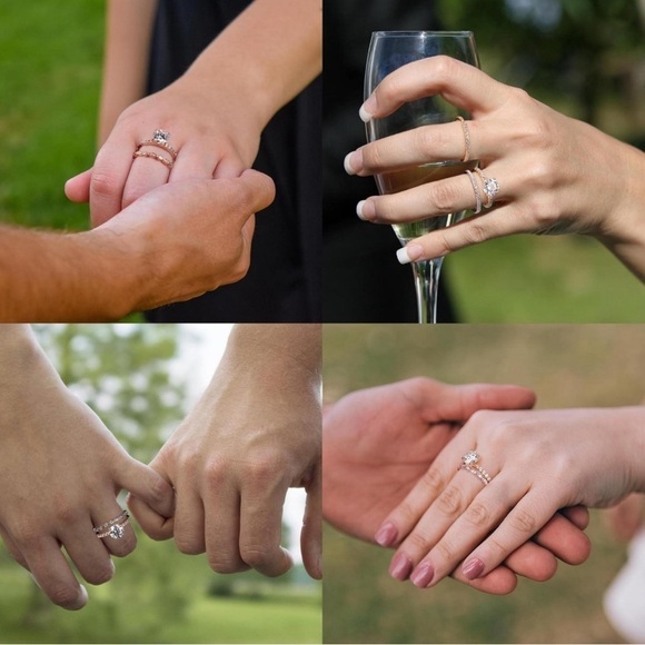 1.5CT Moissanite Ring‎ 18k for Women, D Color VVS1 Clarity Solitaire size… - Picture 5 of 9